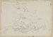 Sketch of a Stag Hunt and Seated Deer Thumbnail